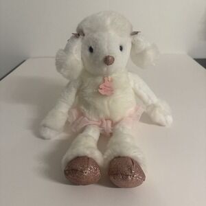 Histoire d'Ours Poodle Designer White & Pink Dog Puppy Soft Toy  Plush